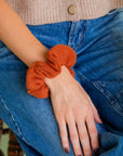 Cozy Rust Oversized Scrunchie