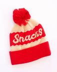 Red Snacks Pom pom hat
