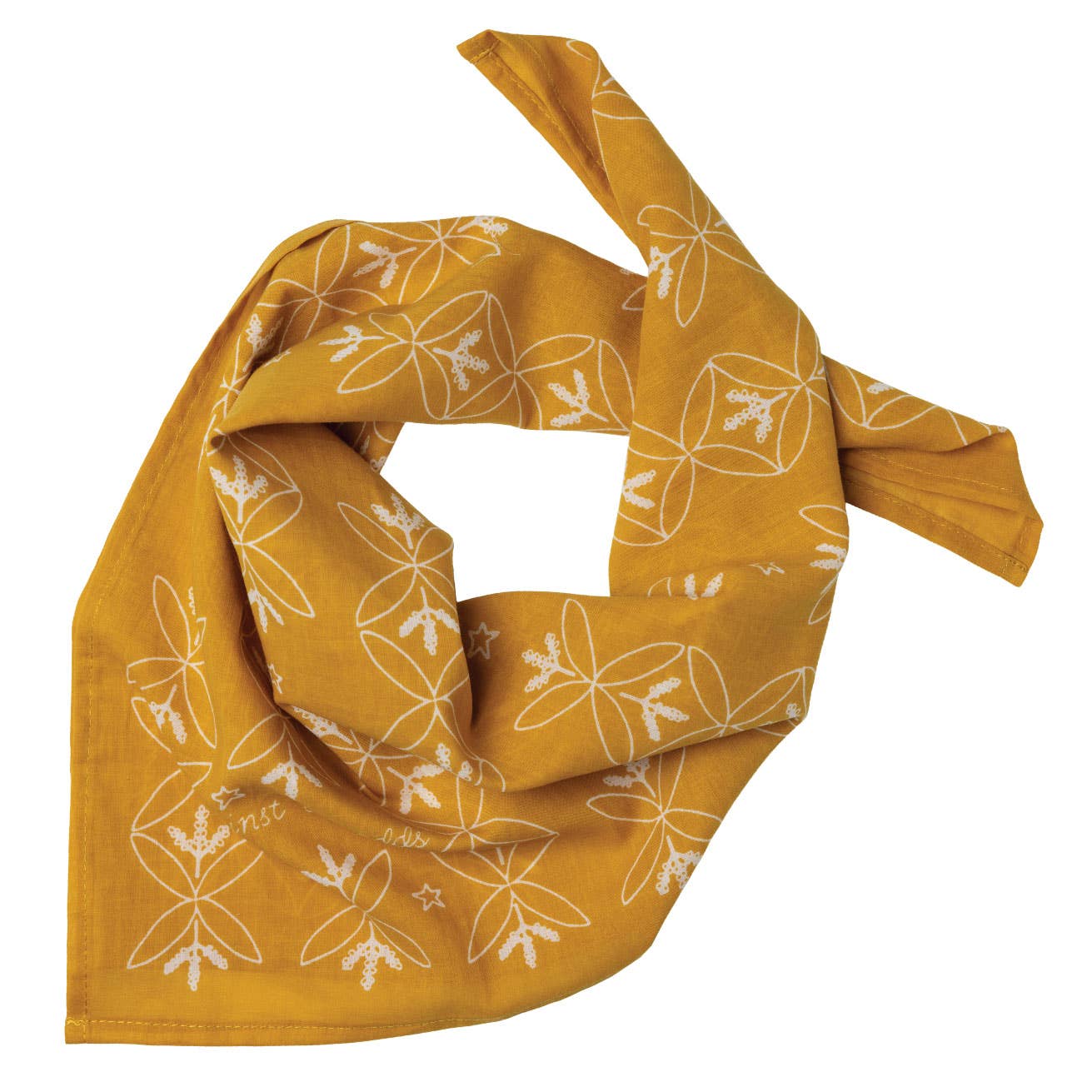 Cotton Voile Bandana “Against the Odds" - saffron - Scarf