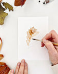Fall leaves paintable watercolor notecard set