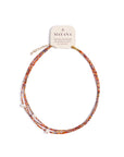 Handwoven Miyuki and Pearl Layering Necklace (Red/Orange)