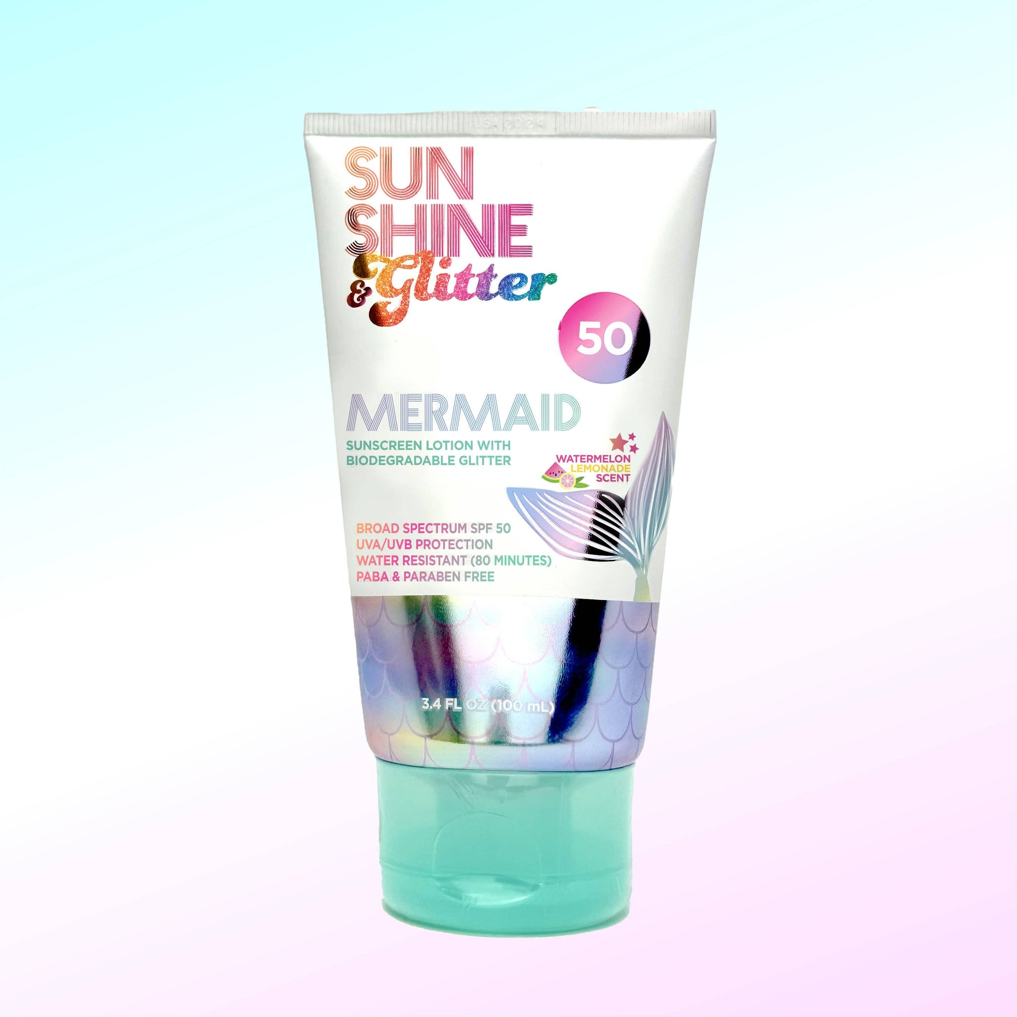 NEW! S&amp;G Mermaid Biodegradable Glitter SPF 50 TUBE