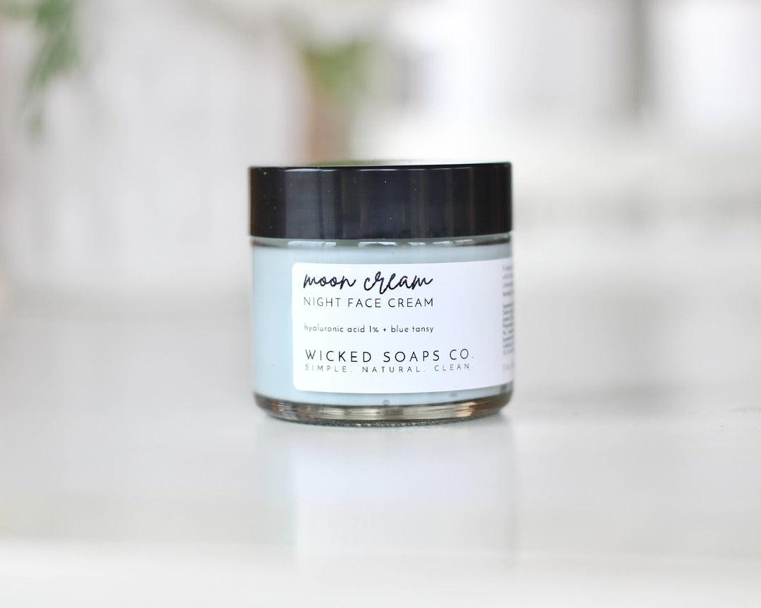 Moon Cream | Hyaluronic Acid Night Cream – Sāj Floral & Lifestyle